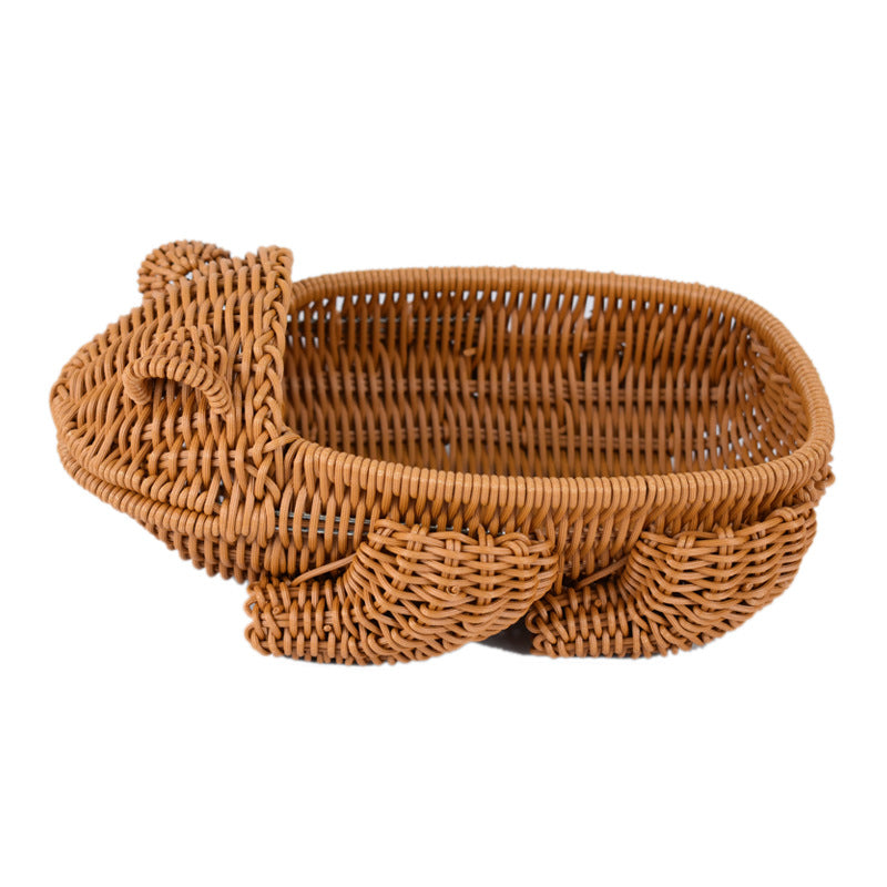 Cute Animal-Shaped Decorative Storage Basket Bowlift
