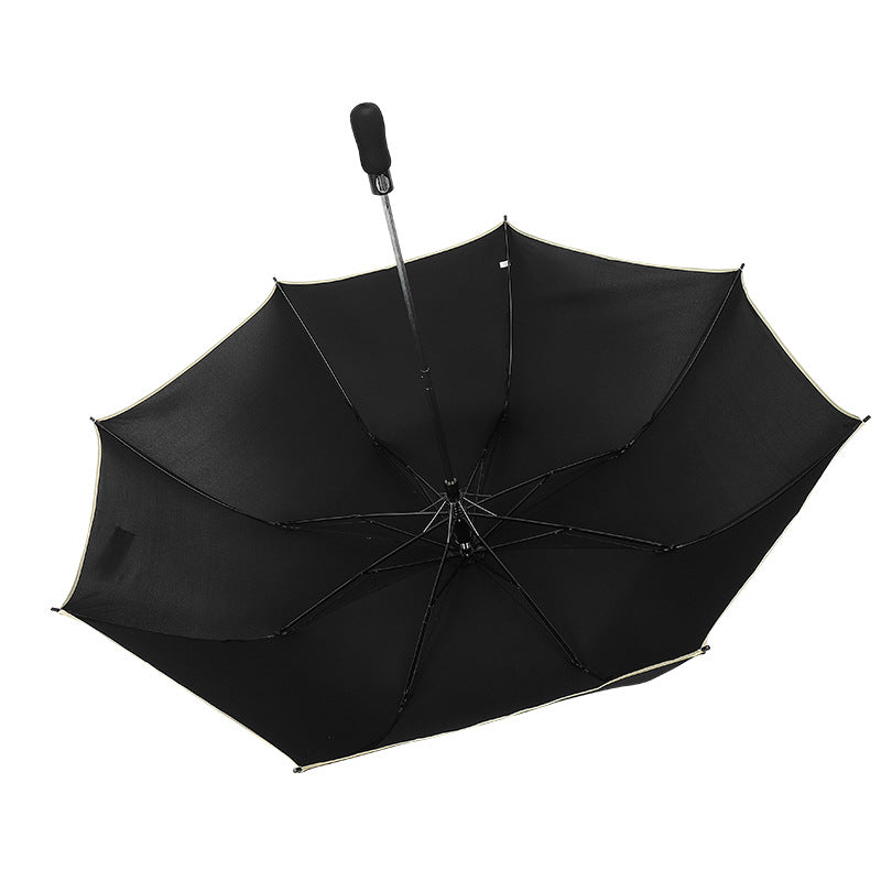Women's wind-resistant folding umbrella with ergonomic handle Bowlift