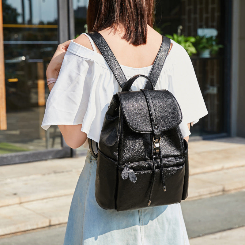 Elegant Structured Leather Backpack