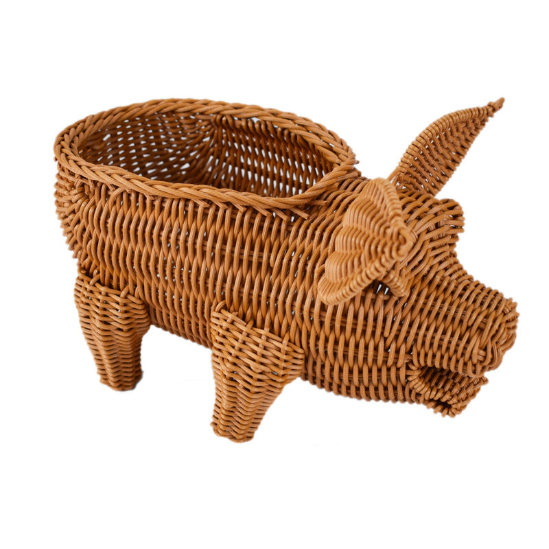 Cute Animal-Shaped Decorative Storage Basket Bowlift