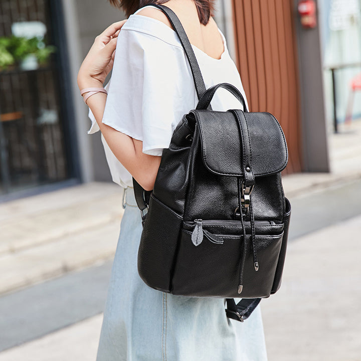 Elegant Structured Leather Backpack