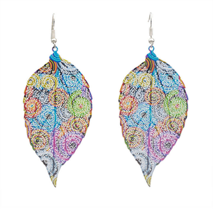 Artistic Leaf-Inspired Dangle Earrings Bowlift