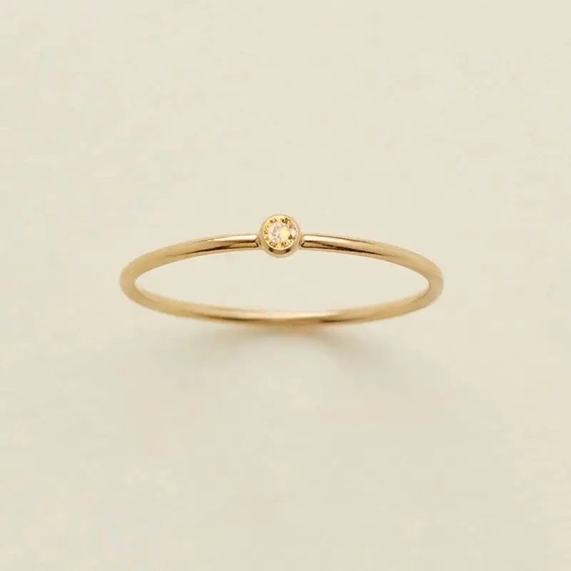 BowLift | Dainty Birthstone Ring