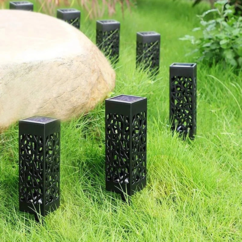 Garden Solar-Powered Stake Lights - Waterproof Outdoor LED for Pathway, Landscape, Driveway, Walkway and Decorations (4-PACKS) Bowlift