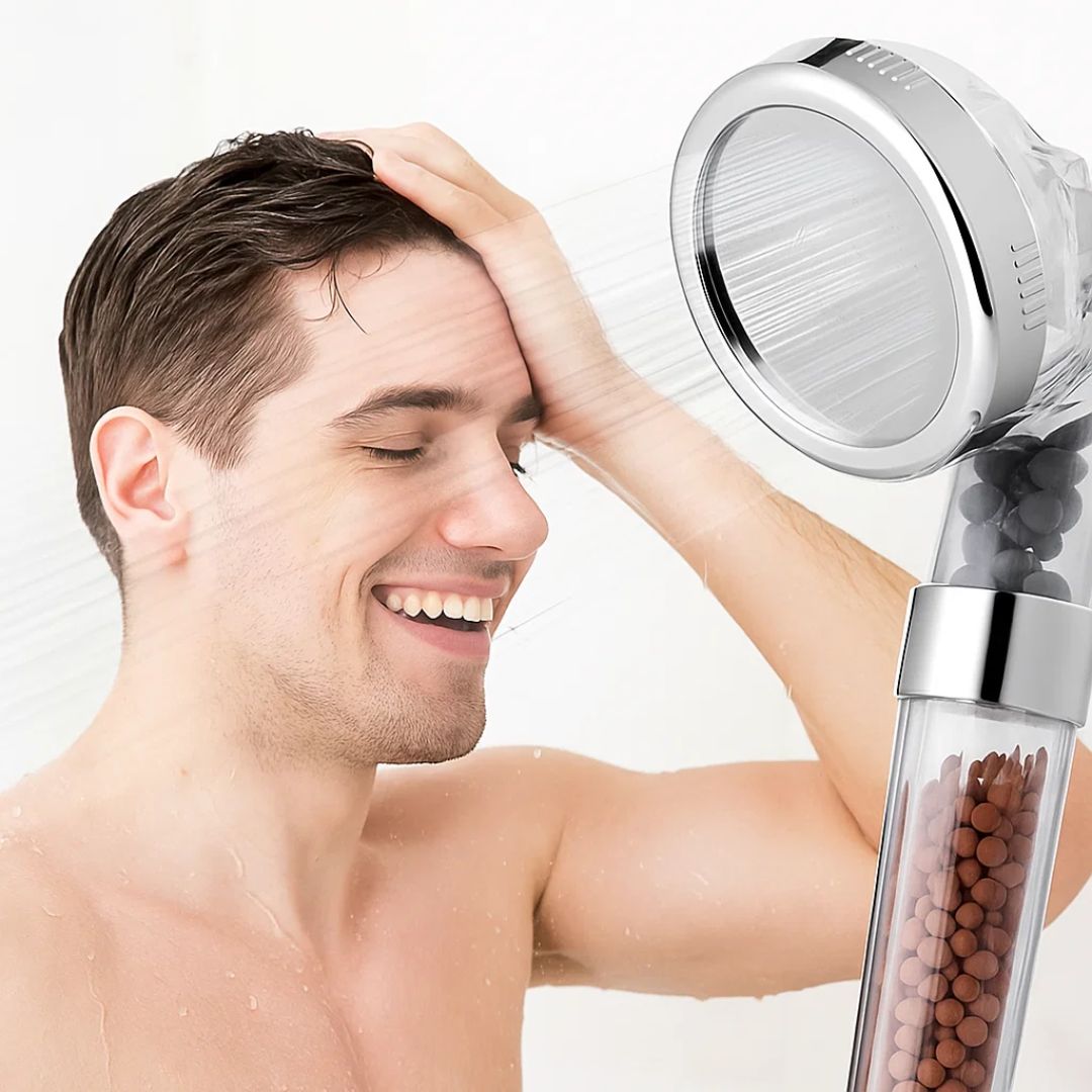 AquaBoost | High‑Pressure Handheld Shower Head – Pressure‑Boost Spray – Low‑Pressure Bowlift