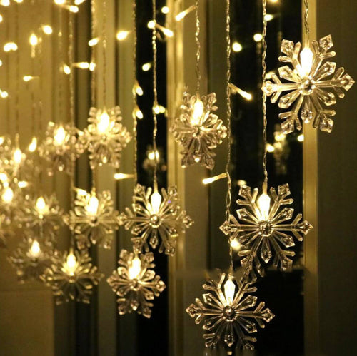 BowLift | Snowflake Remote Control Ice Strip Light Blinking LED Decorative String Lights
