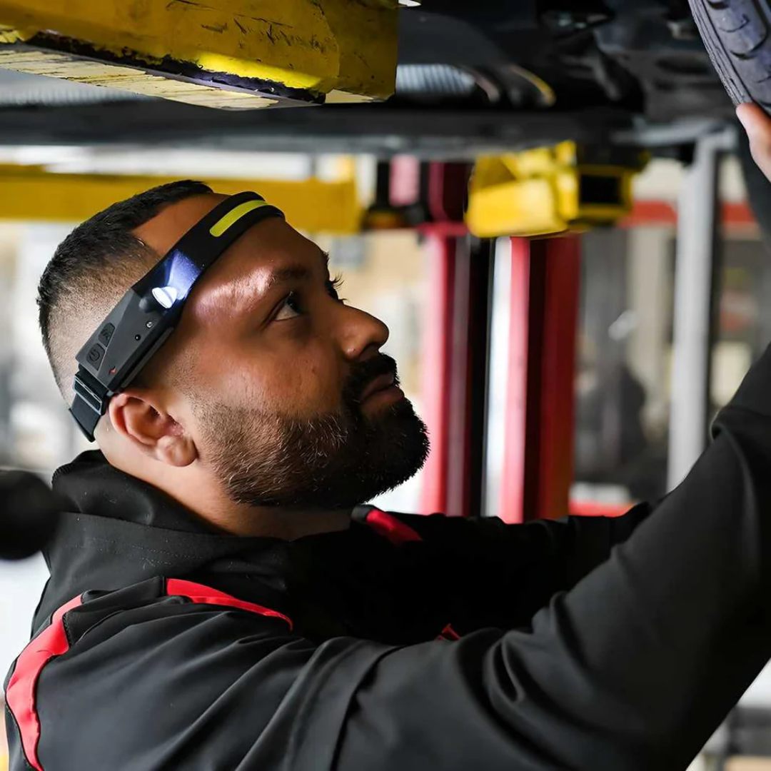 Wide Beam Headlight - Bright 350 Lumens with Motion Sensor for Clarity Bowlift