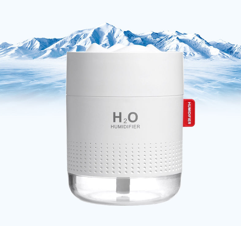 BowLift | USB Ultrasonic Silent Humidifier, with Delicate Spray, Two Light Modes, 500ml Water Tank and Anti Dry Burning Protection, for Sleeping, Working, Studying and More
