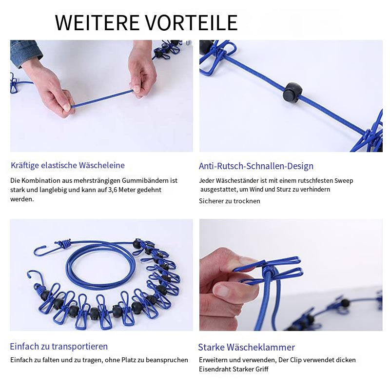 BowLift | Portable elastic travel laundry rack