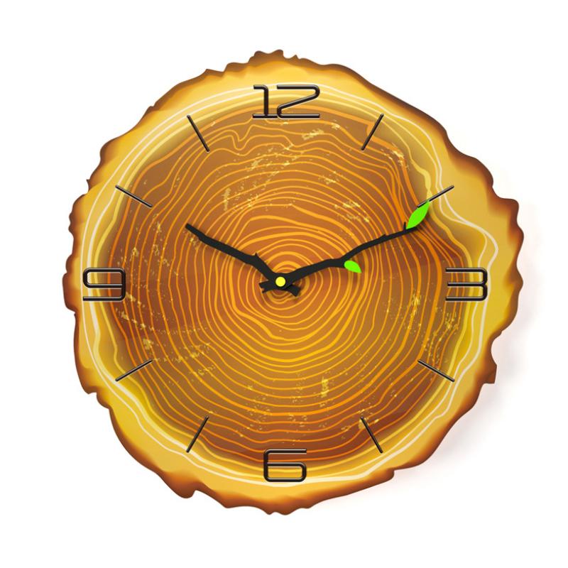 BowLift | Wooden Annual Rings Wall Clock