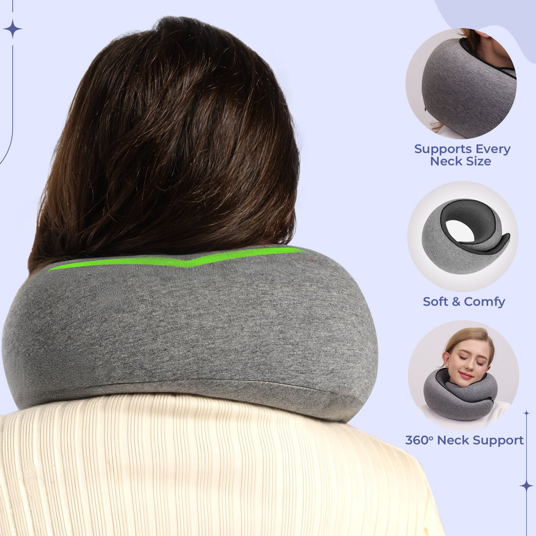 Compact Travel Neck Pillow – Lightweight Neck Support for Long Trips Bowlift