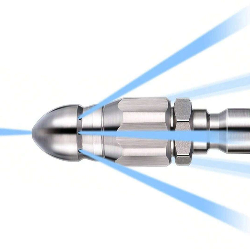 High pressure nozzle made of stainless steel for unclogging wastewater pipes | Bowlift