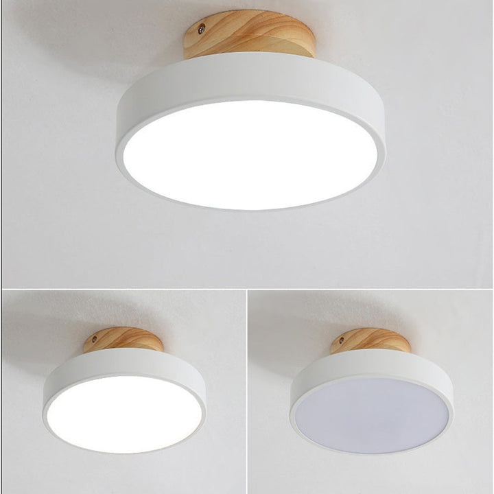 BowLift | LED Ceiling Light Wooden Flush Mount Fixture