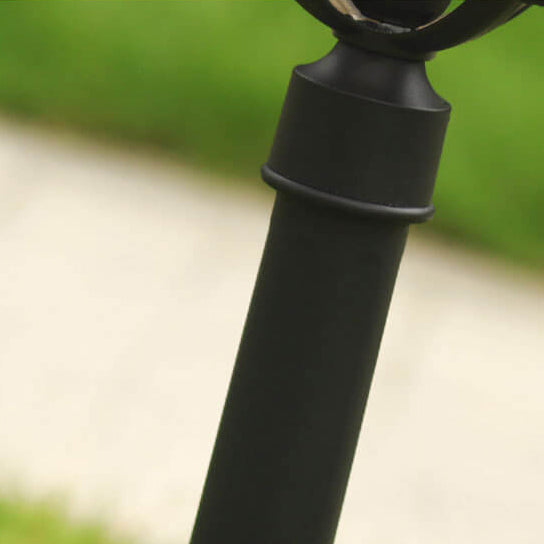 Industrial Solar Waterproof Die-Cast Aluminum Glass 1-Light Outdoor Lawn Landscape Light | Bowlift