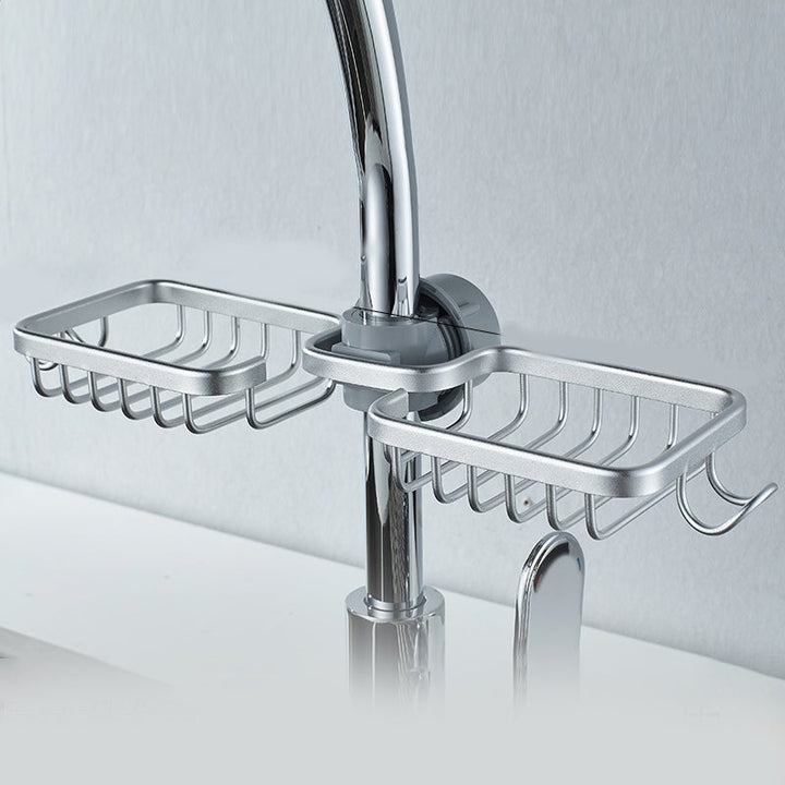 BowLift | Shower holder for Shampoo & Soap – Stainless Aluminium – Silver or Black – No Drilling