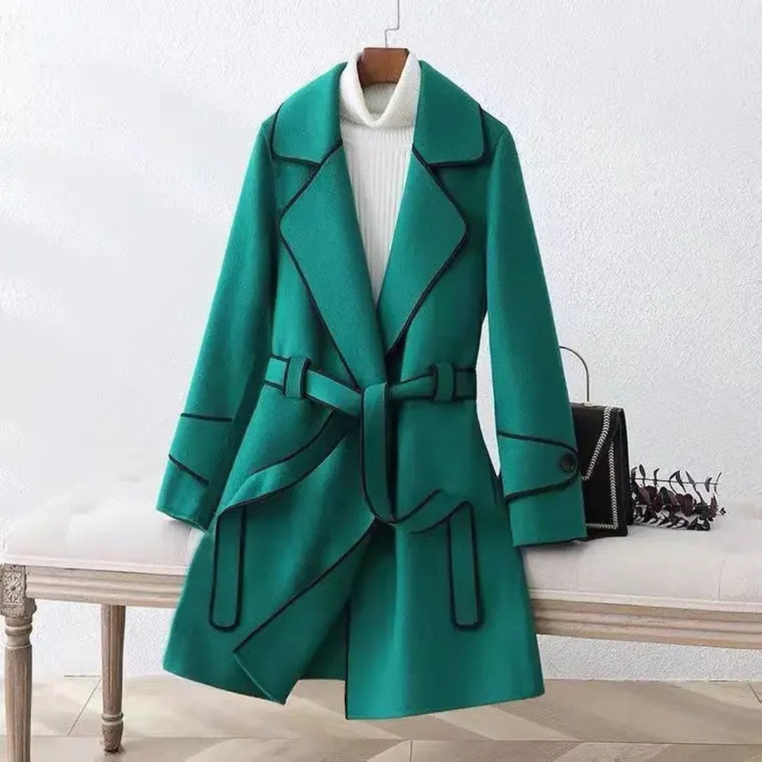 Lightweight Trench Coat with Tailored Fit and Soft-Touch Finish