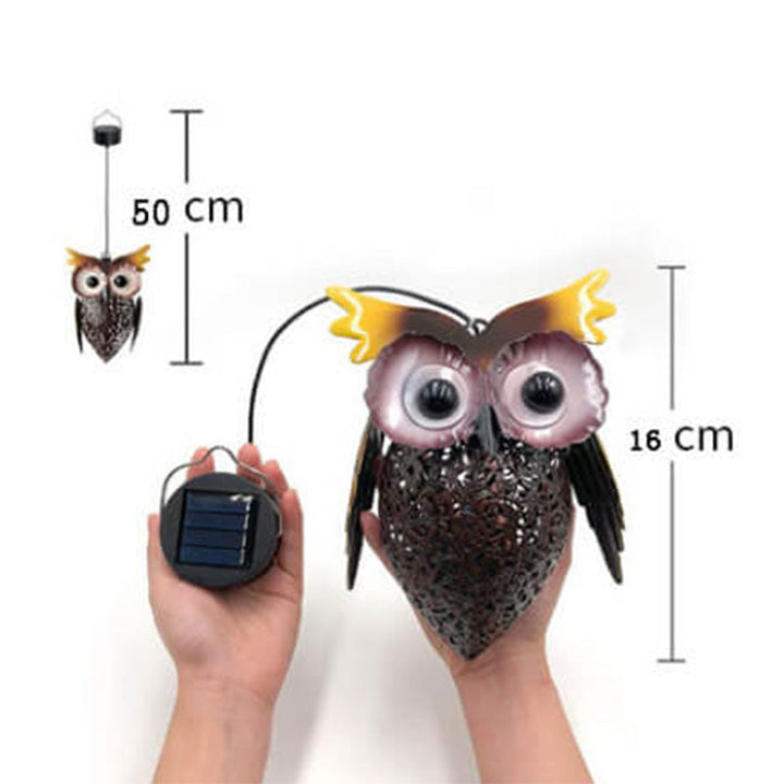 BowLift | Solar Waterproof Wrought Iron Hollow Owl Design LED Outdoor Hanging Light