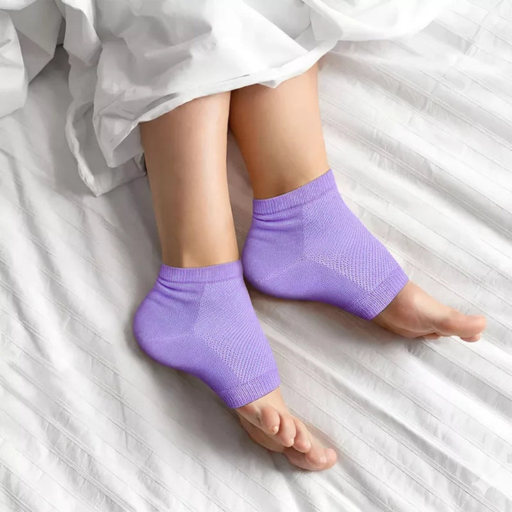 Moisturising Gel Lining – Cushioned Open-Toe – Softens Cracked Heels Overnight – For Foot Relief Comfort Bowlift