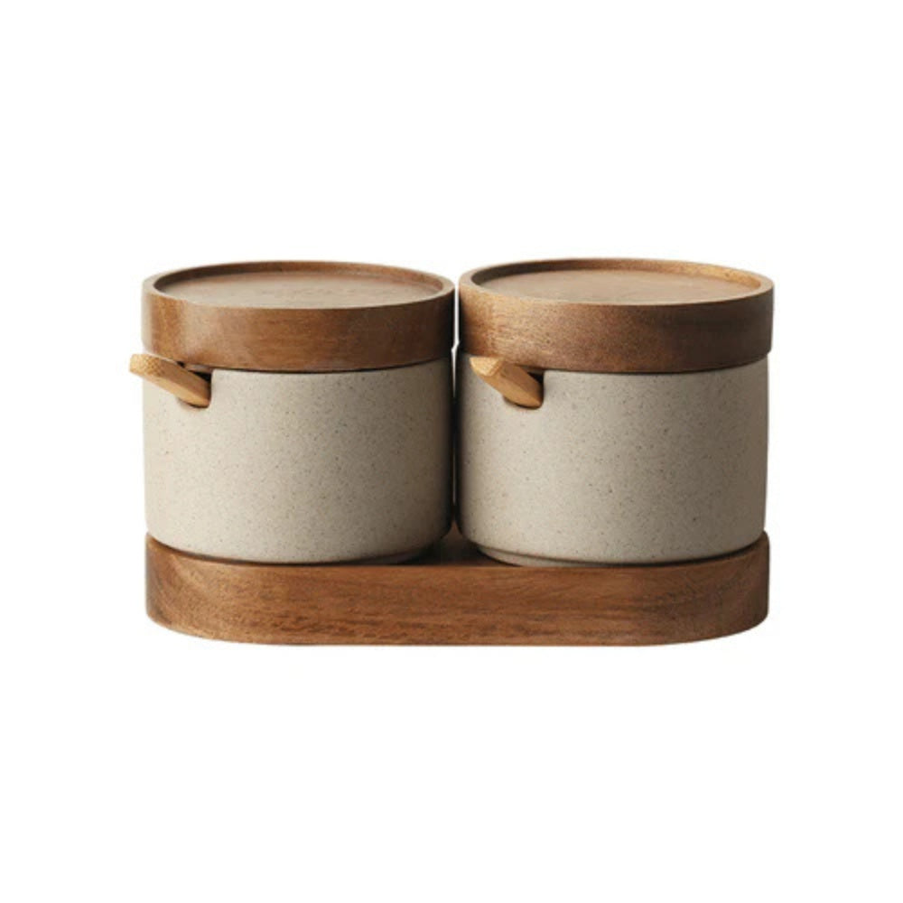 BowLift | Rustic Ceramic Seasoning Jar Set