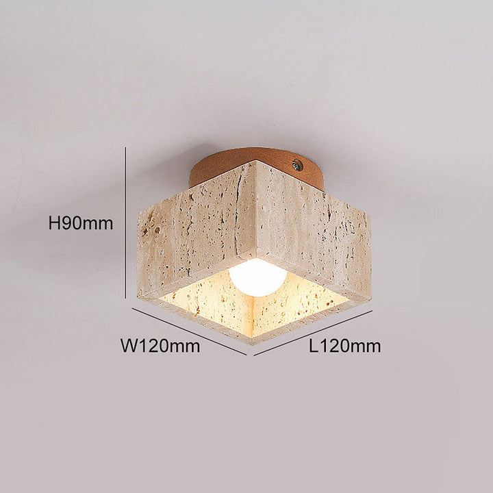 BowLift | Ceiling Light Wood Cylinder Flush Mount Fixture