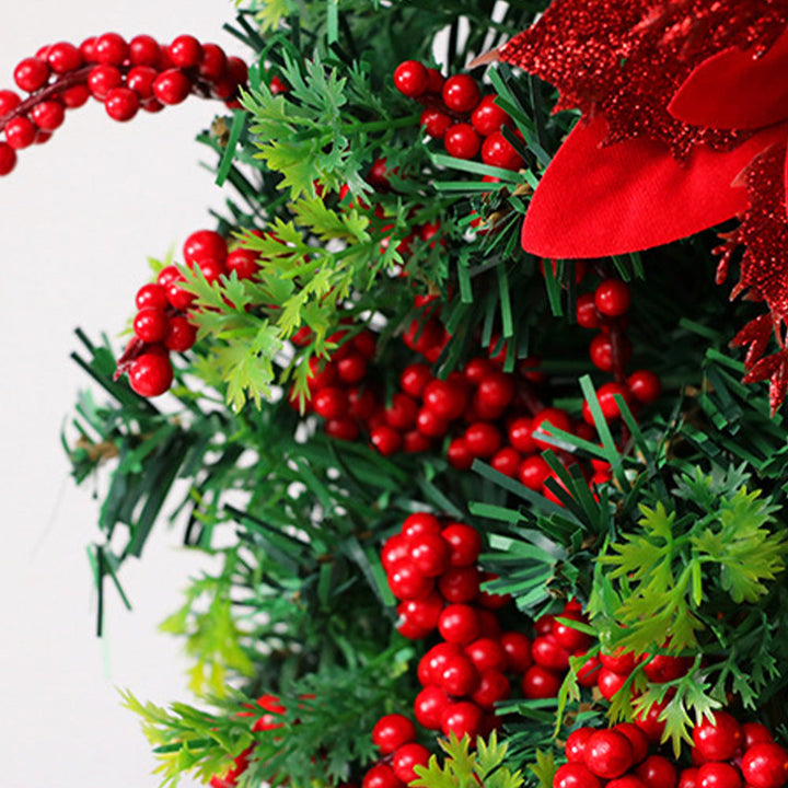BowLift | Christmas Wreath with LED Lights and Bow