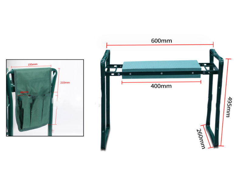 BowLift | Garden Stool with Bag – Collapsible Seat and Workspace for Gardening