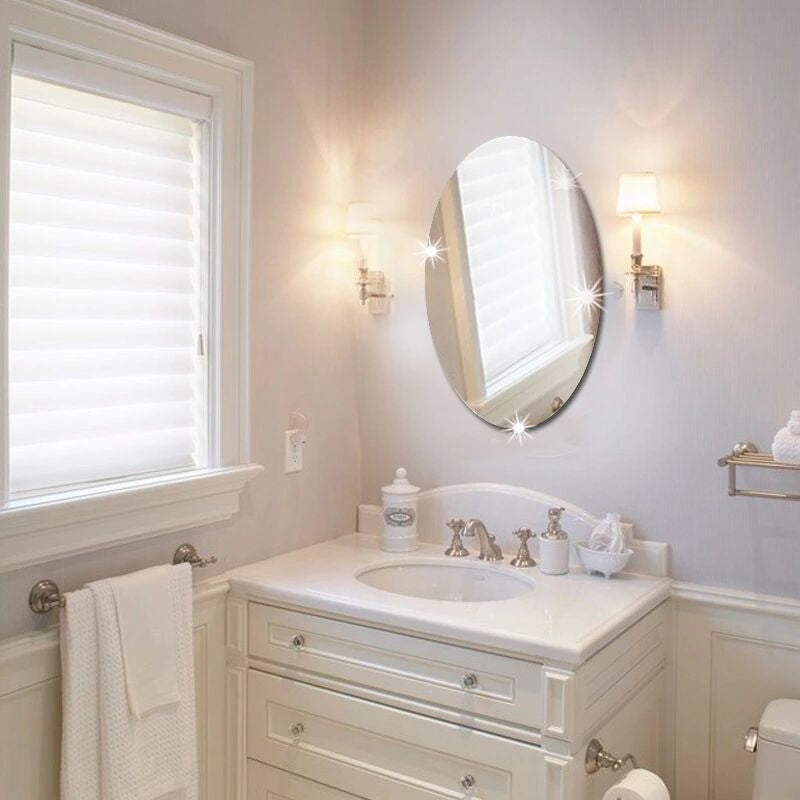 Oval Rectangle Mirror Sticker | Bowlift