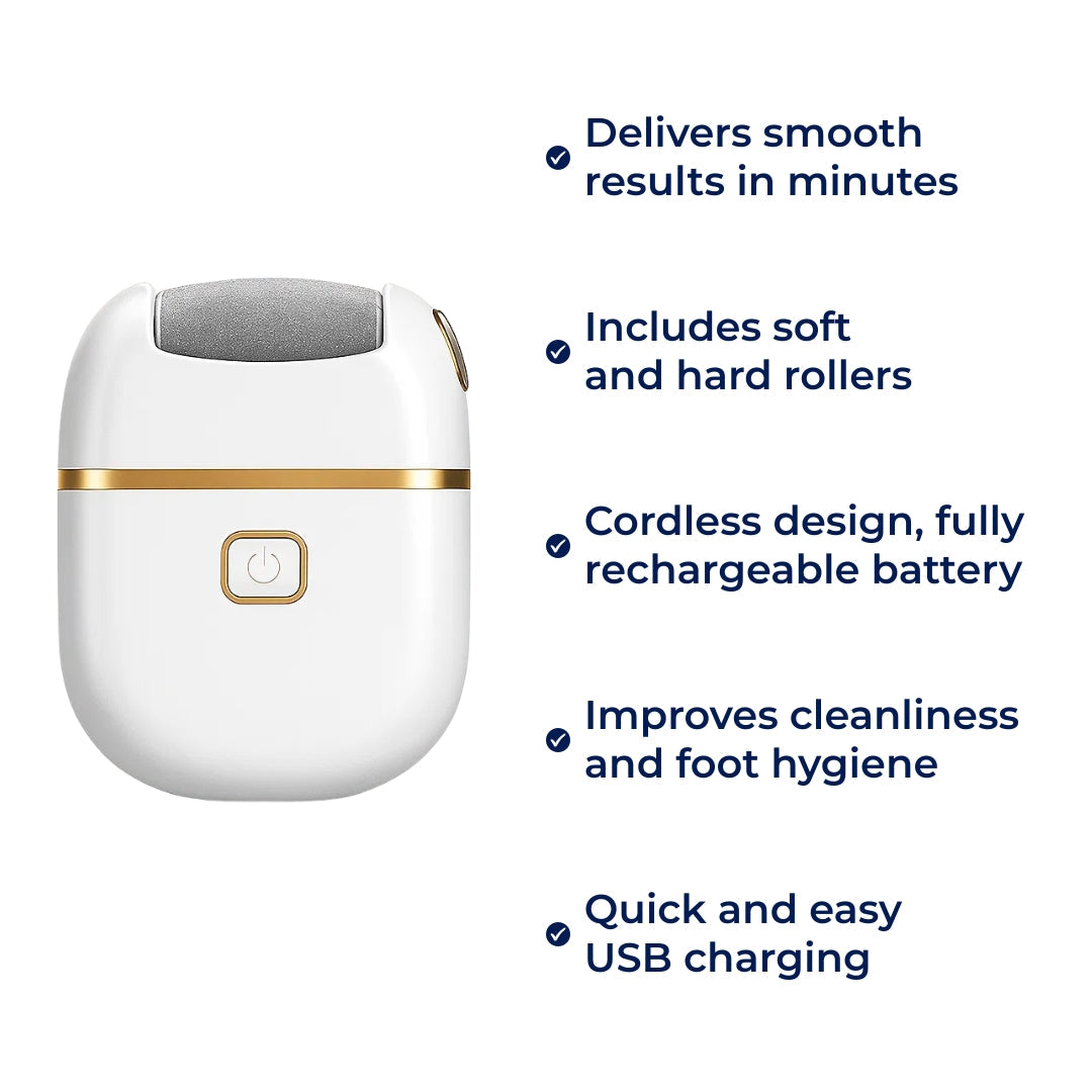 Callus Remover – Rechargeable Cordless – Heals Cracked Heels – Restores Soft, Smooth Feet at Home Bowlift
