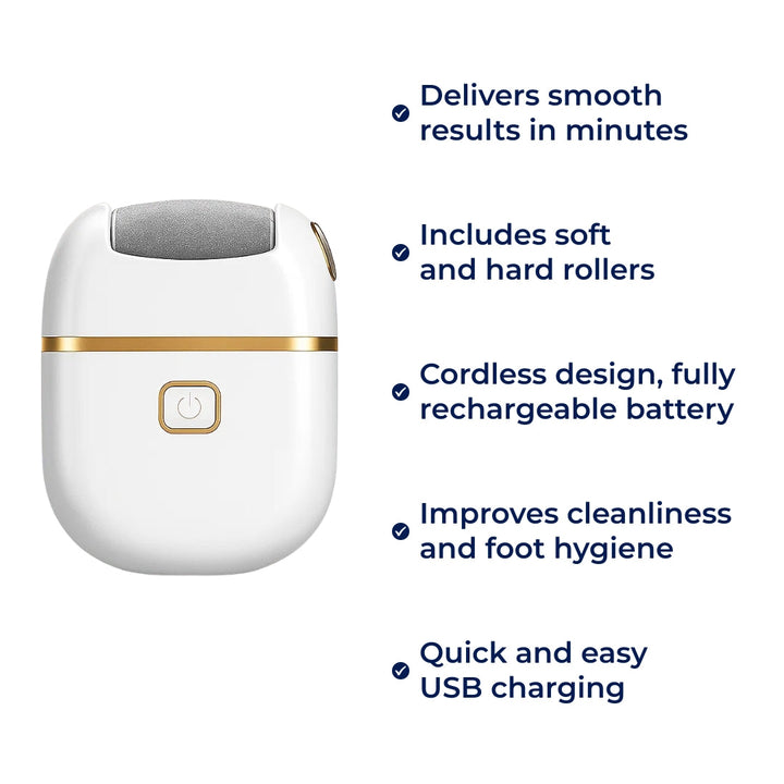 Callus Remover – Rechargeable Cordless – Heals Cracked Heels – Restores Soft, Smooth Feet at Home Bowlift