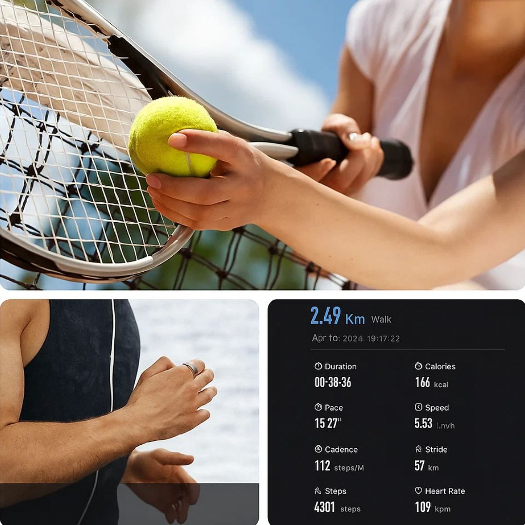 VitalBand Smart Ring – Sleep & Wellness Tracker – Waterproof – Ideal for Active Lifestyles Bowlift