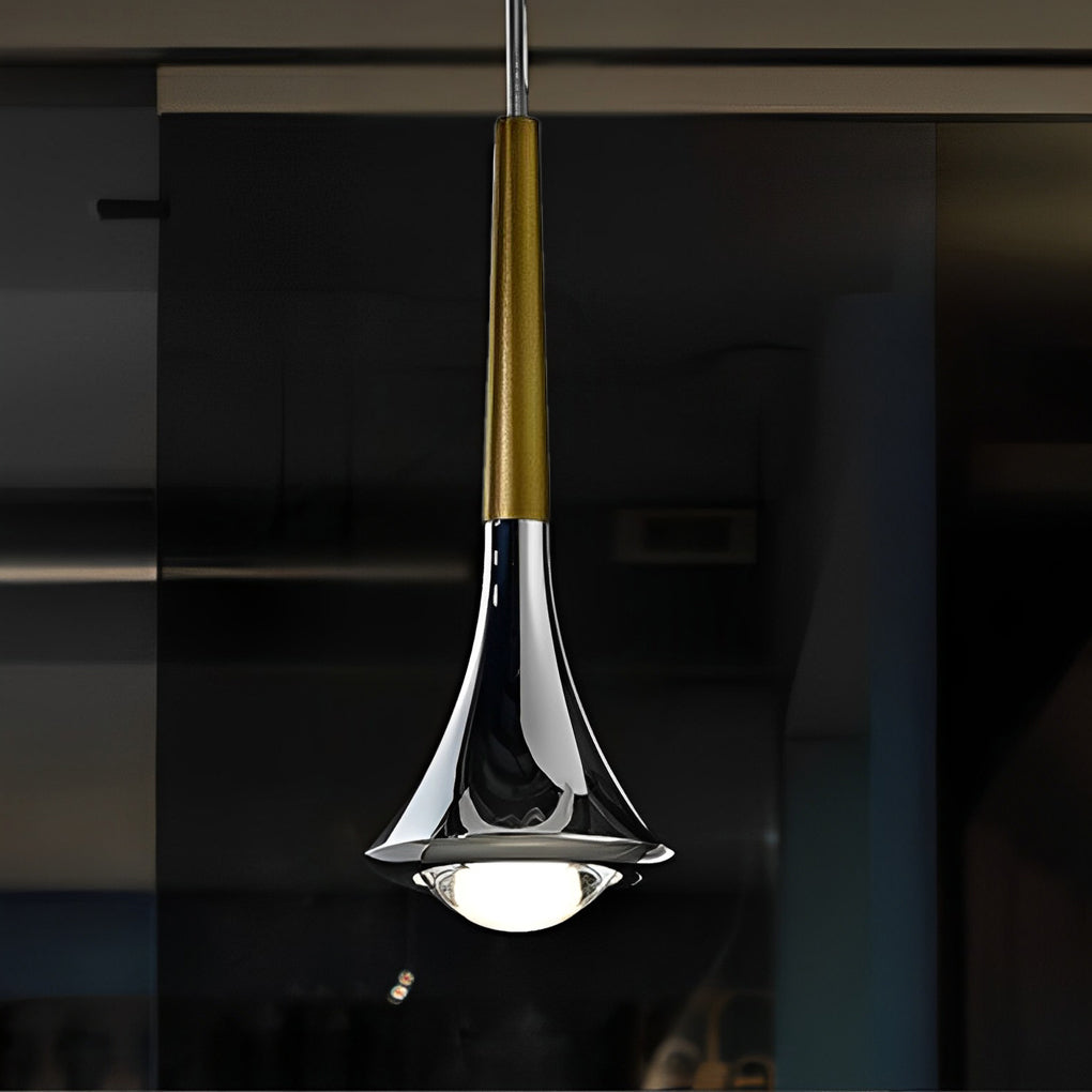 Modern LED Pendant Light in Water Drop Shape – AdjustaBowlifte Metal Chandelier for Living Room, Bedroom, and Dining Room | Bowlift