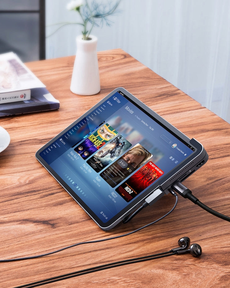 BowLift | 6-In-1 USB Type-C Hub With USB3.0, SD, MicroSD, Audio, 4K/HD & USB-C PD, For iPad Pro & More