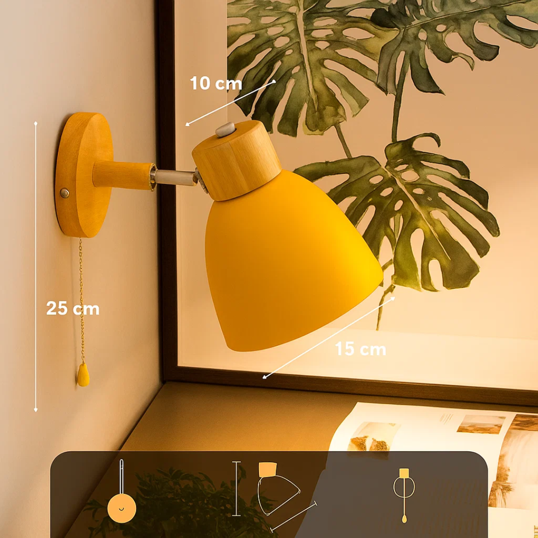 BowLift | ChromaWood Scandinavian Design Wall Lamp Stylish