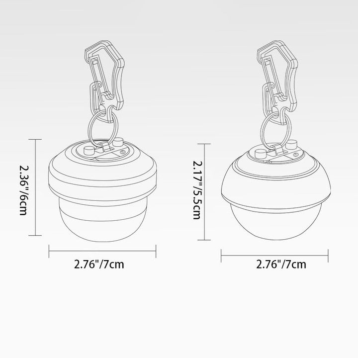 Contemporary Creative Waterproof Orb Metal PC LED Camping Outdoor Light For Outdoor Patio | Bowlift