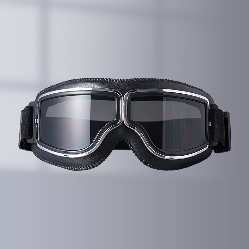 BowLift | RoadRider | Vintage Motorcycle Goggles with Interchangeable Lenses and Comfort Padding