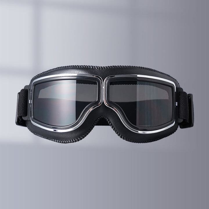 BowLift | RoadRider | Vintage Motorcycle Goggles with Interchangeable Lenses and Comfort Padding