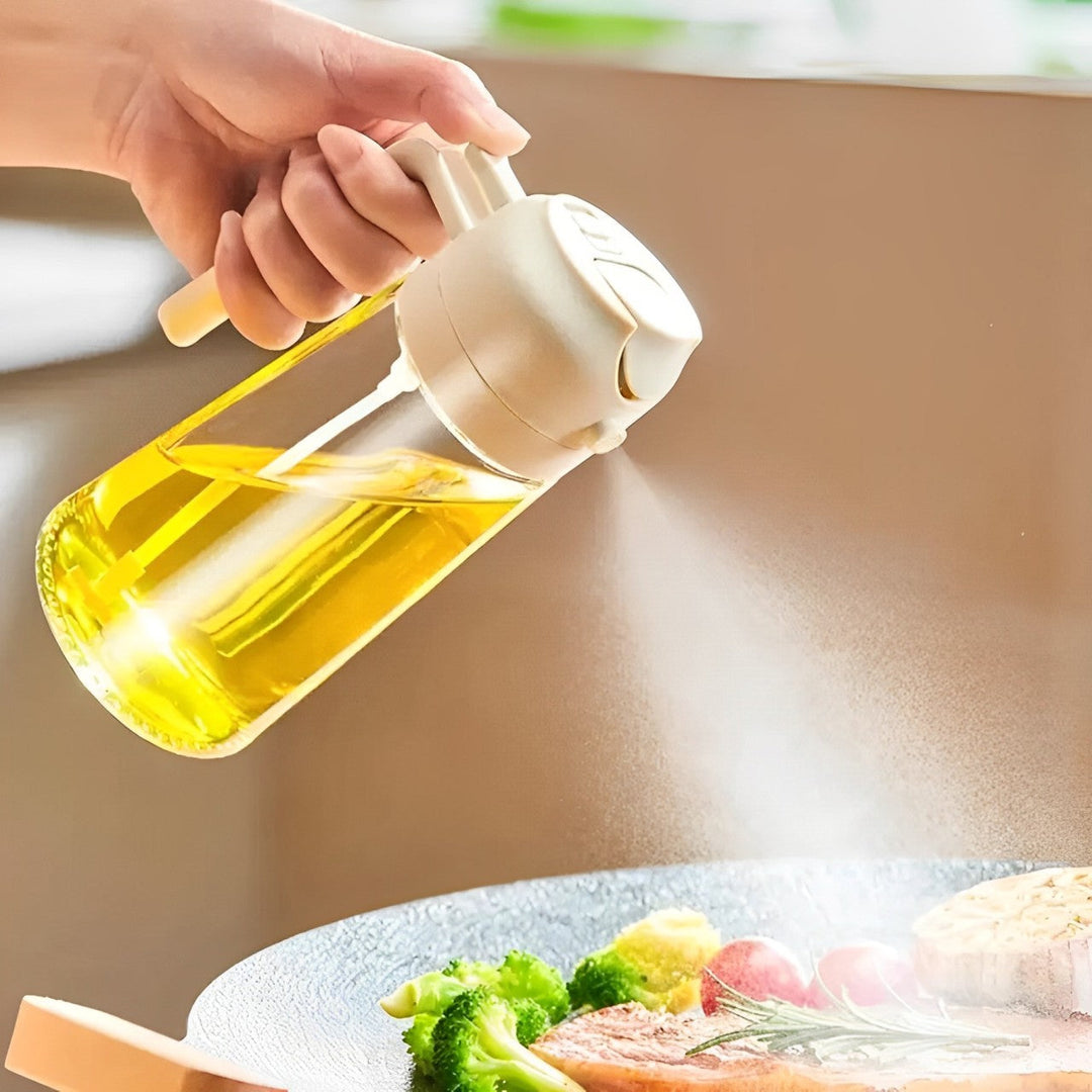 2-in-1 Olive Oil Dispenser and Sprayer for Cooking, Salad, Frying and BBQ Bowlift