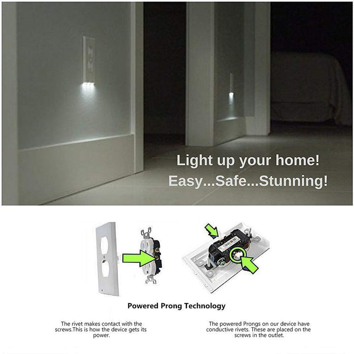 BowLift | Outlet wall plate with LED night lights