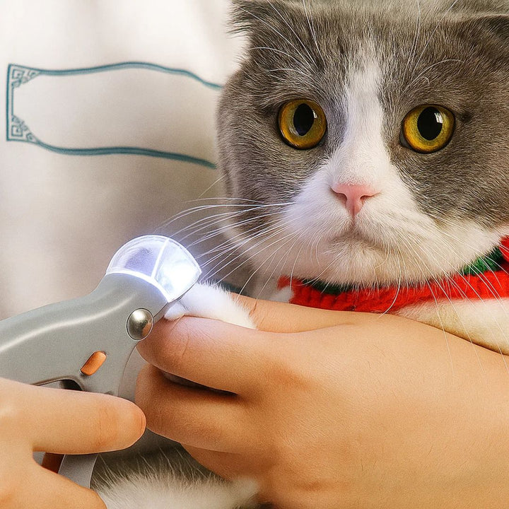 PawSure | Pet Nail Clipper - Quick Sensor - LED Light - Safety Guard - Stainless Steel Blades - Safe, Easy and Precise Nail Trimming Bowlift