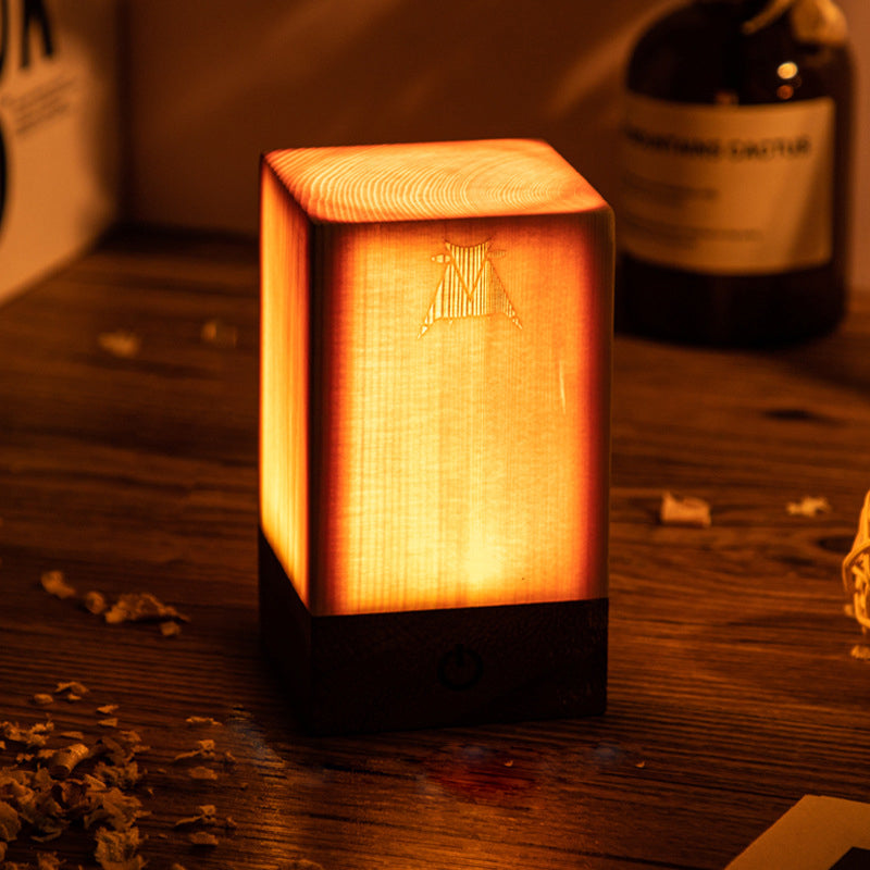 Stylish LED Table Lamp - WoodGlow | Bowlift