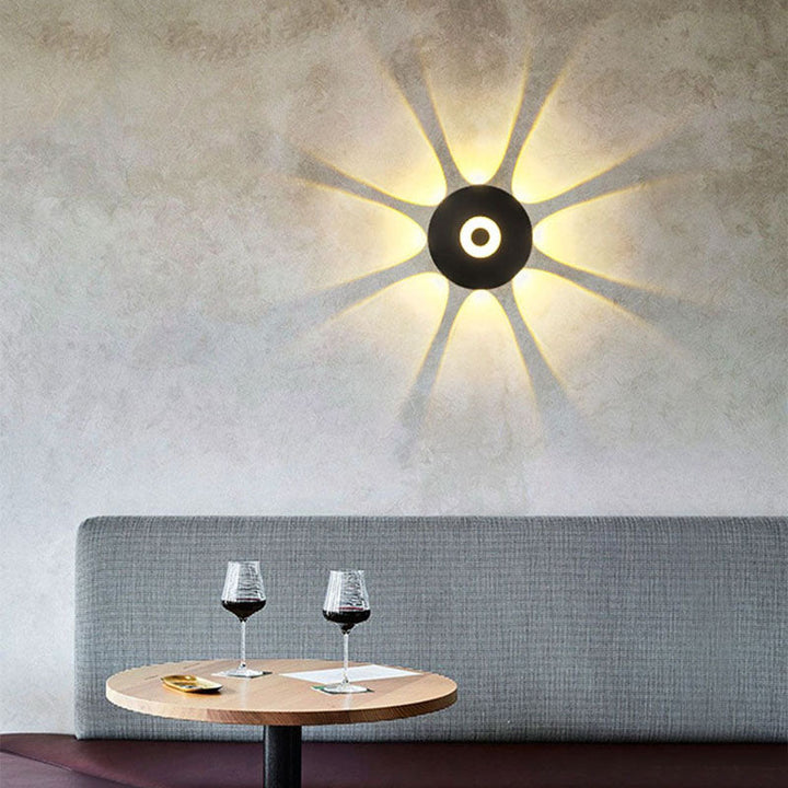 Contemporary Scandinavian Aluminum Round Shade LED Wall Sconce Lamp For Outdoor Patio | Bowlift