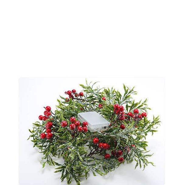 BowLift | Christmas Red Fruit Pine Needle LED Copper Wire Decorative Battery String Lights