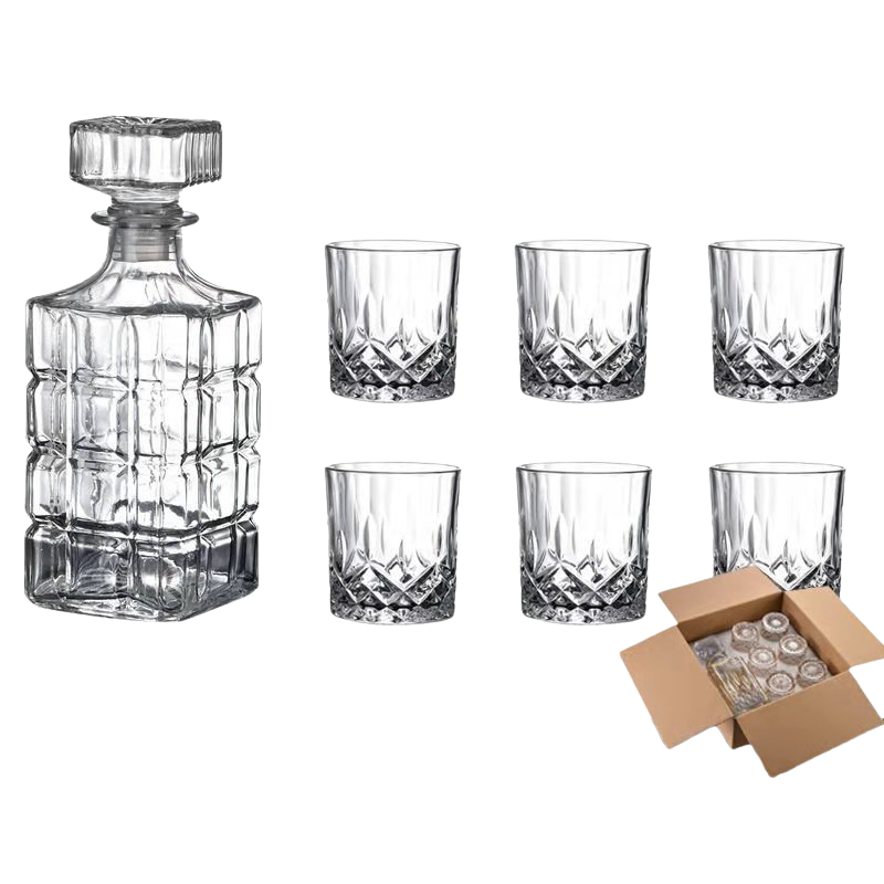 BowLift | RoyalPour - 7-Piece Whiskey Decanter Gift Set
