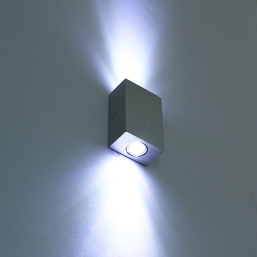 Modern Simplicity Waterproof Aluminum Cubic LED Wall Sconce Lamp For Outdoor Patio | Bowlift