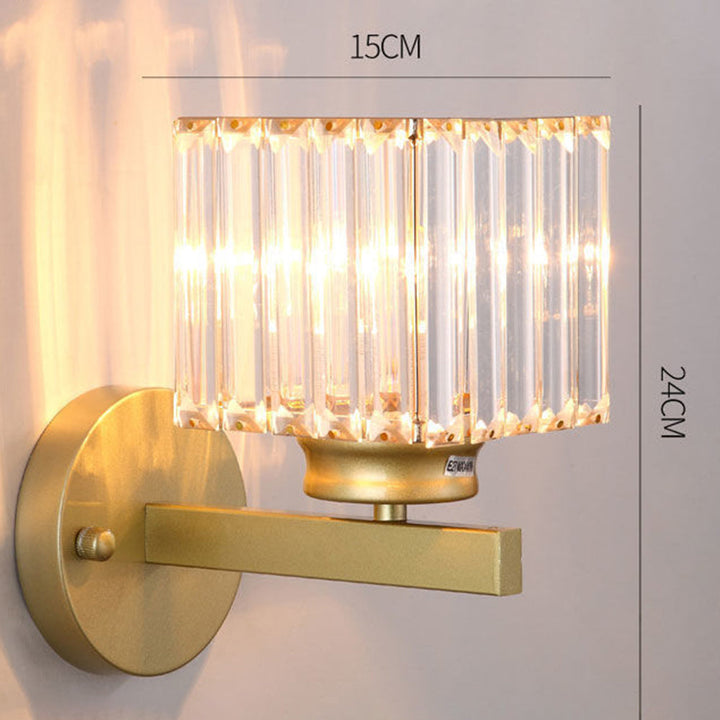 BowLift | Crystal Glass Wall Light With Modern Arm Design