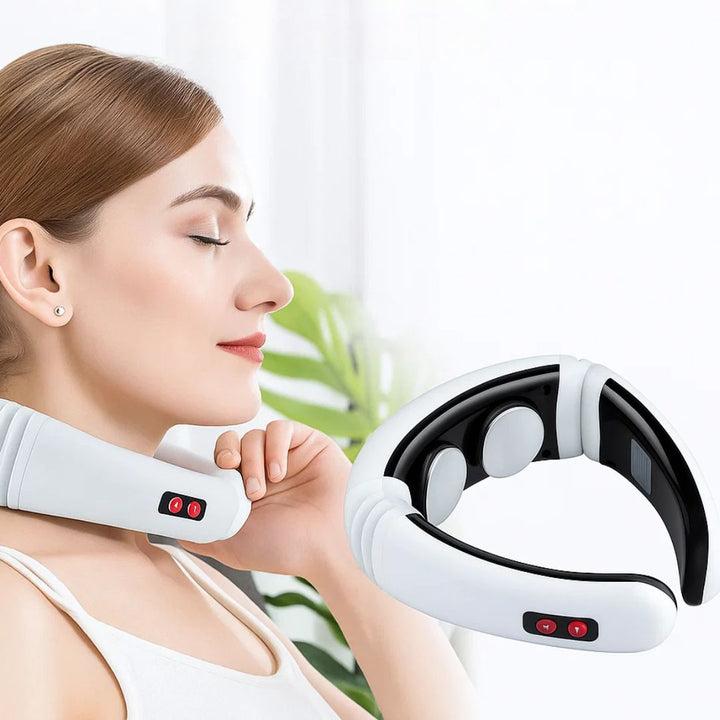 NeckEase | Vibration Neck Massager – Pain Relief – Portable Design – Soothes Stiff Muscles – Stress & Tension Relief Bowlift