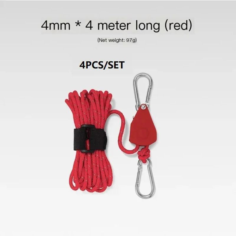 BowLift | Portable Adjustable Fix Tent High Strength Fast Release Pulley Camping Rope