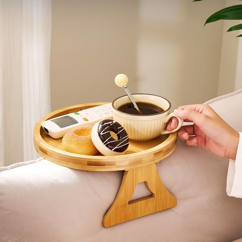 BowLift | Wooden Sofa Armrest Side Table