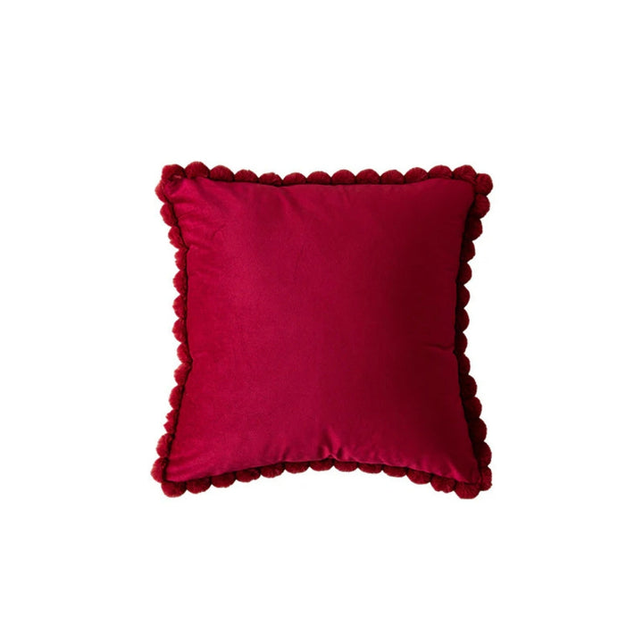 BowLift | Velvet Pom-Pom Trim Cushion Cover