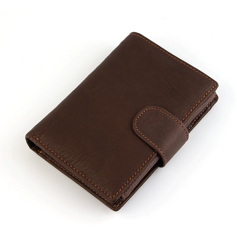 Vintage Leather PU Wallet with three compartments and multiple slots | Bowlift